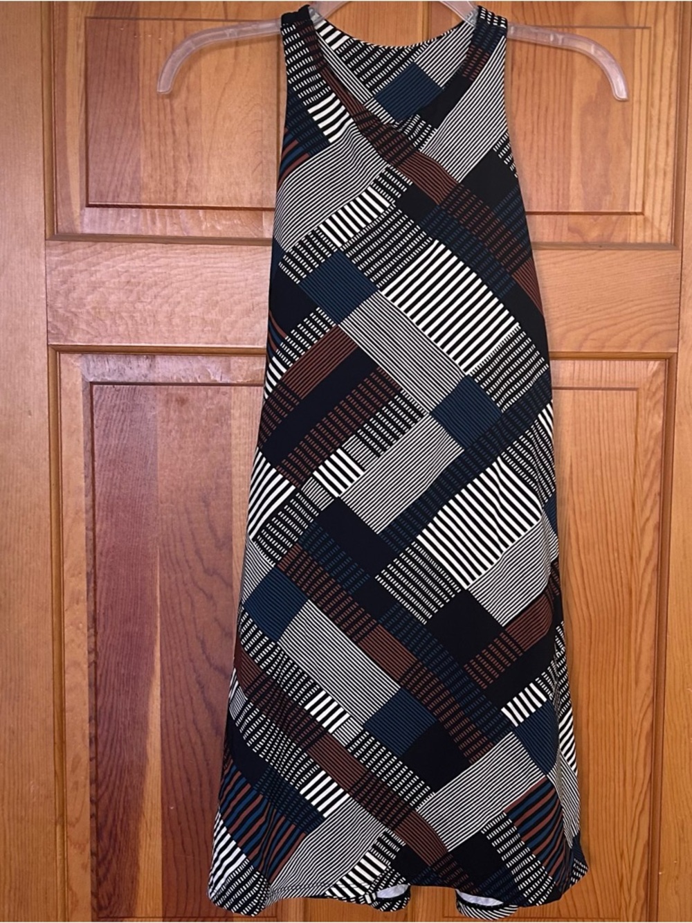 Carve Designs Navy, White & Light Blue Graphic Stripe Dress